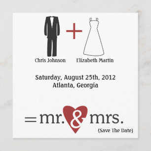 Wedding Math Save The Date