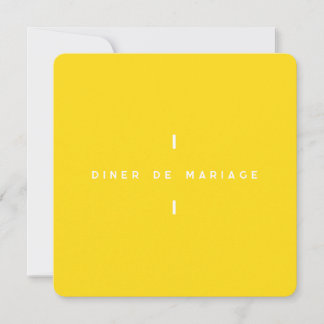 Wedding meal invitation - Colorus Yellow