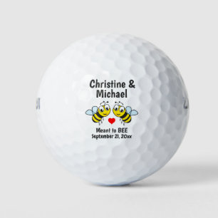 Wedding Meant to Bee Heart Cute Favor Golf Balls