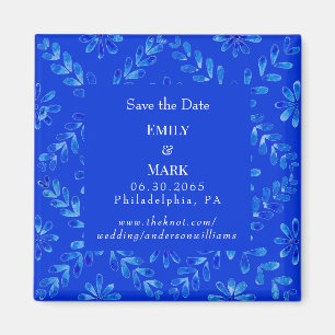 Wedding Mediterranean Blue Save the Date II Magnet