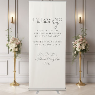 Wedding, Memorial, Beige, Retractable Banner