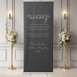 Wedding, Memorial, Black, Retractable Banner