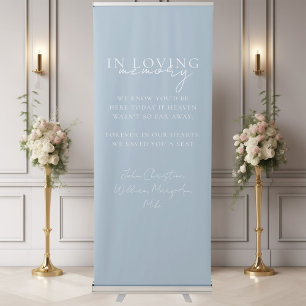 Wedding, Memorial, Blue, Retractable Banner
