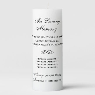 Wedding Memorial Candle | Black