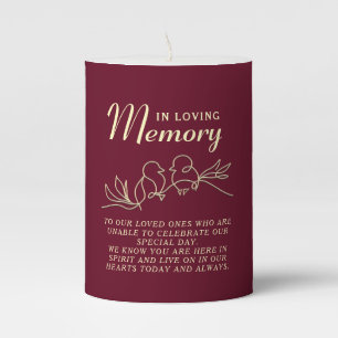 Wedding Memorial Candles In Loving Memory