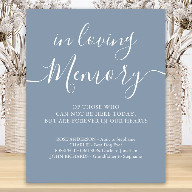 Wedding Memorial Dusty Blue In Loving Memory  Poster (Creator Uploaded)