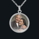 Wedding Memorial Father Photo Bouquet Charm Sterling Silver Necklace<br><div class="desc">Personalize this charm with a photograph of your dad so you can carry him with you on your wedding day. You could wear it as a necklace or use a ribbon to add it as a bouquet charm.</div>
