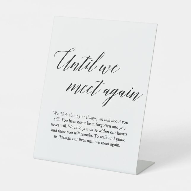 Wedding Memorial Funeral Sign Remembrance (Front)