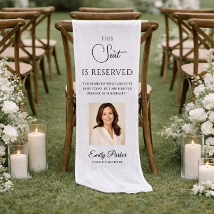 Wedding Memorial Mother Of The Bride Chair Banners Short Table Runner