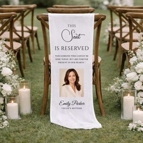 Wedding Memorial Mother Of The Bride Chair Banners Short Table Runner