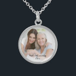 Wedding Memorial Mother Photo Bouquet Charm Sterling Silver Necklace<br><div class="desc">Personalize this charm with a photograph of your mom so you can carry her with you on your wedding day. You could wear it as a necklace or use a ribbon to add it as a bouquet charm.</div>