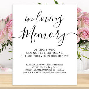 Wedding Memorial Personalized In Loving Memory Poster