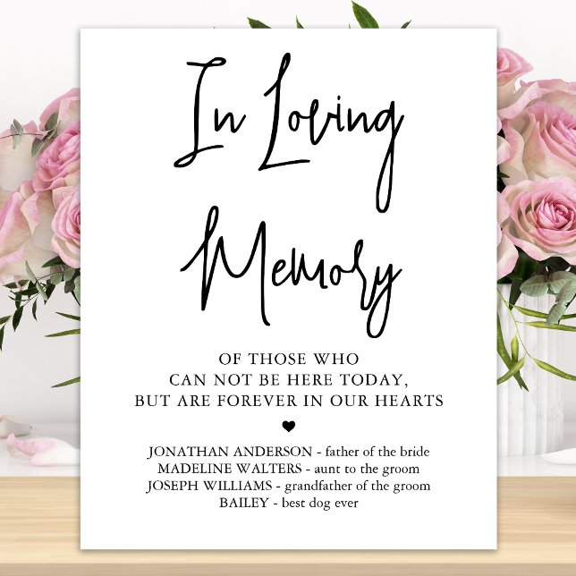 Wedding Memorial Personalized In Loving Memory Poster (Creator Uploaded)