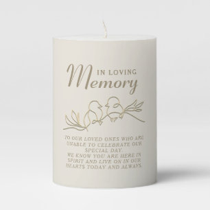 Wedding Memorial Pillar Candle
