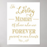 In Loving Memory Wedding Sign | Zazzle.com