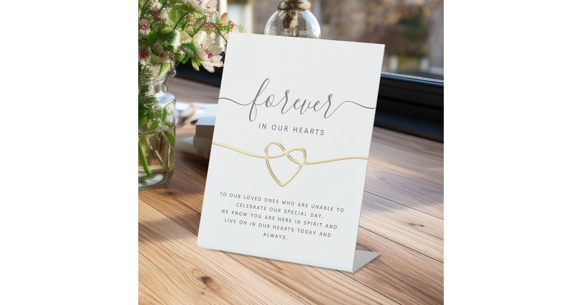 Wedding Memorial Table Pedestal Sign | Zazzle