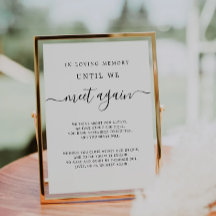 Wedding Memorial Table Sign | In Loving Memory