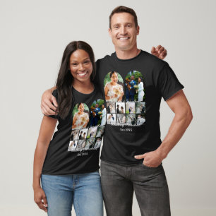 Wedding Memories 10 Photo Collage Couple Template T-Shirt