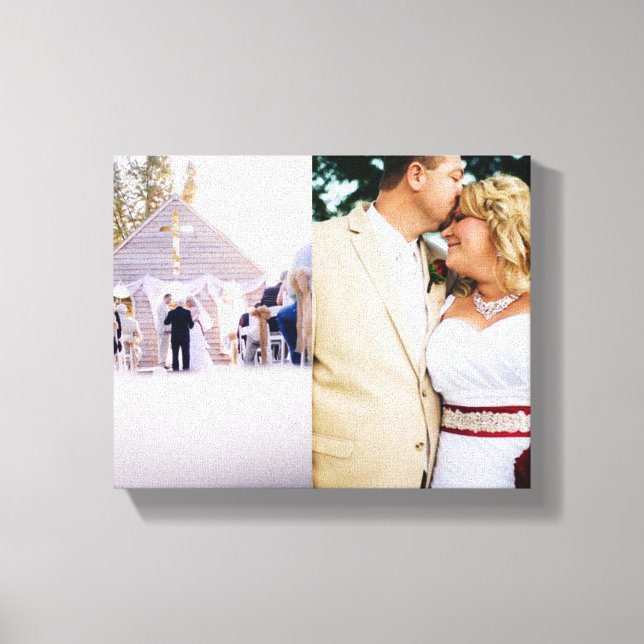 Wedding Memories Bride Groom Wrapped Canvas Print (Front)