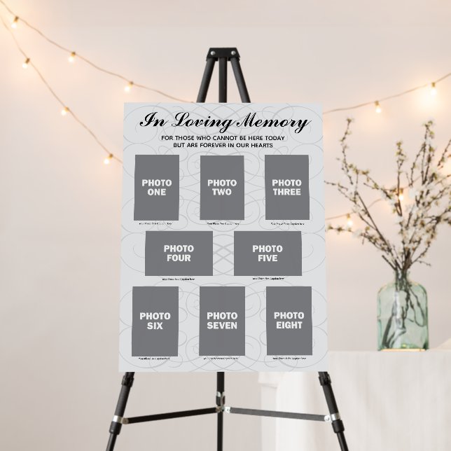 Wedding Memory Board for memorial tribute (In Situ (Stand))