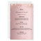 Wedding Menu blush pink glitter dust metallic