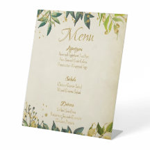 Wedding Menu  Brown
