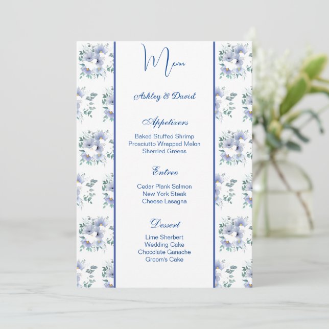 Wedding Menu Card (Standing Front)