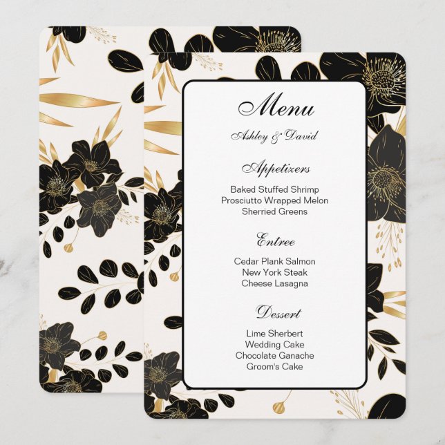Wedding Menu Card (Front/Back)
