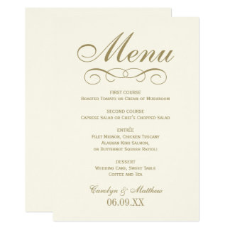 Wedding Reception Dinner Menu Invitations & Announcements | Zazzle Find customizable Wedding Reception Dinner Menu invitations & announcements of all sizes. Pick your favorite invitation design from our amazing selection.