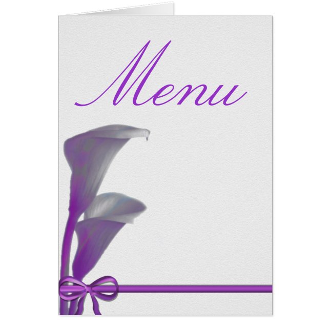 Wedding Menu Cards (Front)