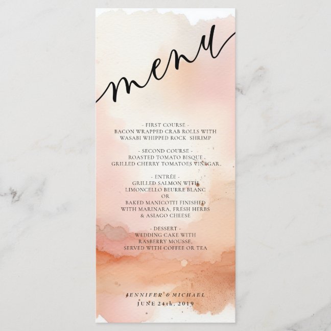Beige Earth Tone Watercolor Wedding