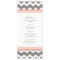 Wedding Menu Coral Gray Chevron