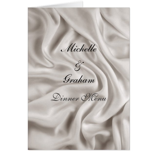Wedding Menu Cream Wedding Set Cards (Front)