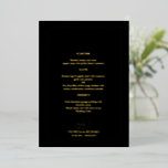 Wedding Menu Elegant Calligraphy Real Foil Card<br><div class="desc">Modern gold calligraphy menu card for plate. Easy to personalize with your details. Please get in touch with me via chat if you have questions about the artwork or need customization. Check the collection for more items. PLEASE NOTE: For assistance on orders, shipping, product information, etc., contact Zazzle Customer Care...</div>