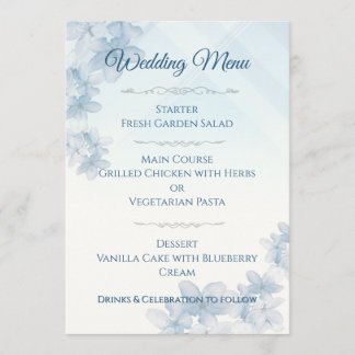 Wedding Menu Elegant Editable 