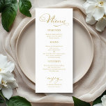 Wedding Menu Elegant Gold Foil Script<br><div class="desc">Enhance your wedding experience with our modern gold calligraphy wedding suite, designed for sophistication and glamour. Customize it easily in just a few clicks to create a celebration that reflects your unique style. If you have any questions, need assistance, or want to adjust any details, please feel free to reach...</div>
