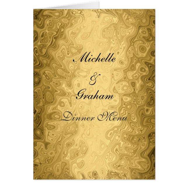 Wedding Menu Gold Cards (Front)