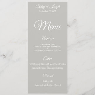 Wedding Menu - Gray