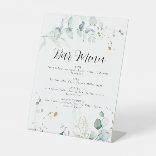 Wedding Menu Pedestal Pedestal Sign