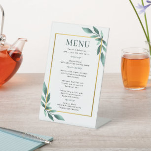 Wedding Menu Pedestal Sign