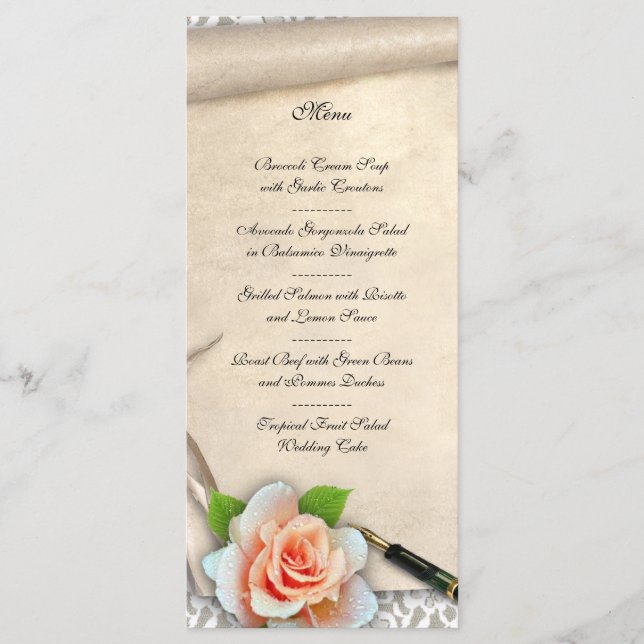 Wedding Menu Scroll (Front)