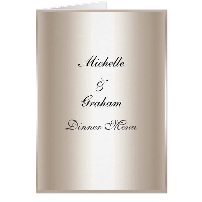 Wedding Menu Silver Cards (Front)