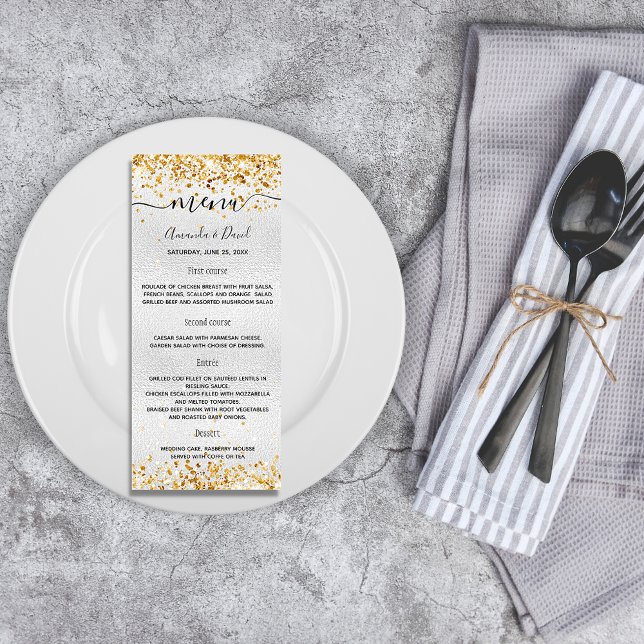 Wedding Menu silver gold (Creator Uploaded)