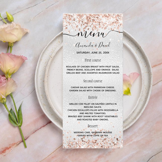 Wedding Menu silver rose gold (Creator Uploaded)
