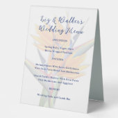 Wedding Menu Standing Table Sign Bird of Paradise (Front)