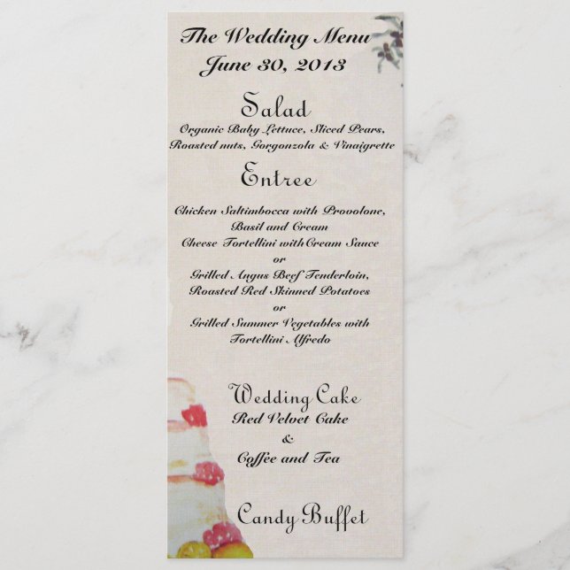 Wedding Menus (Front)