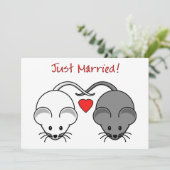 Wedding Mice Black White Married (Standing Front)