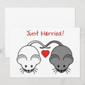 Wedding Mice Black White Married (Front/Back)