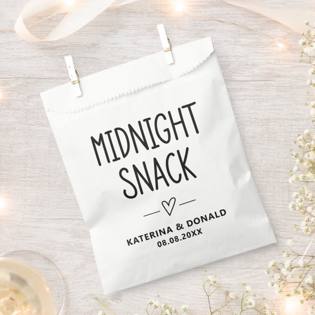 Wedding Midnight Snack Favor Bag  (Clipped)