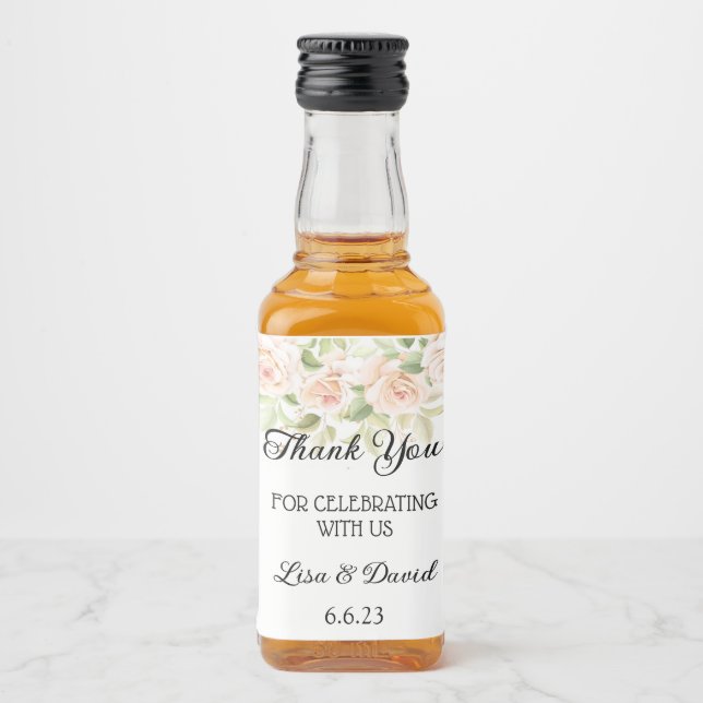 Wedding Mini Liquor Bottle Labels (Front)